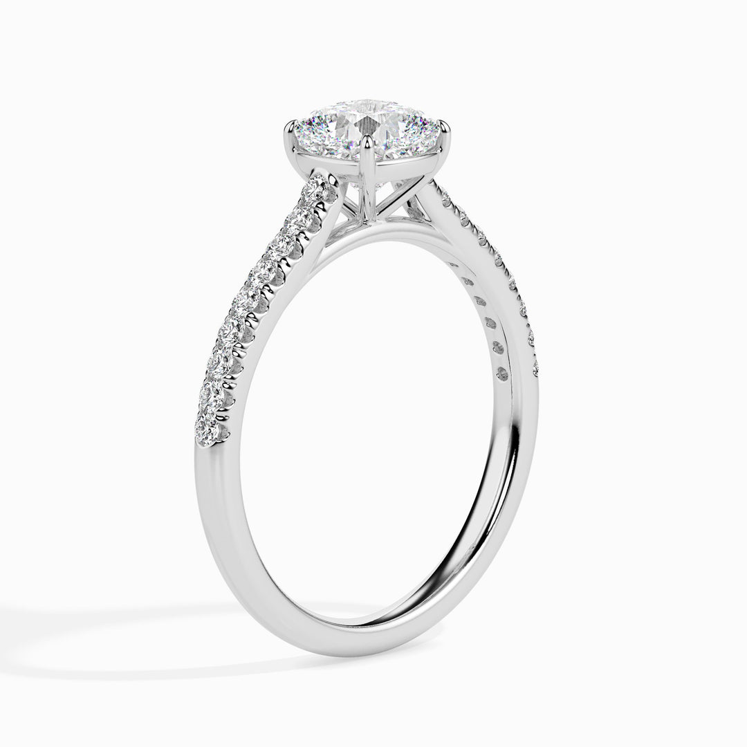 Nina Solitaire Pave Cushion Setting