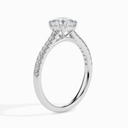 Nina Solitaire Pave Cushion Setting-Dileti