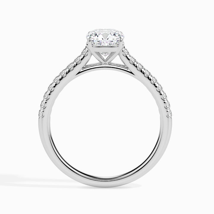 Nina Solitaire Pave Cushion Setting