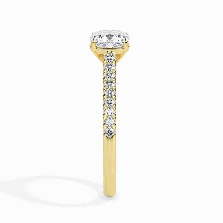 Nina Solitaire Pave Cushion Setting