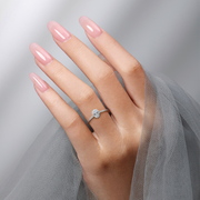 Olga Solitaire Pave Oval Ring-Dileti