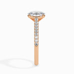 Olga Solitaire Pave Oval Ring-Dileti