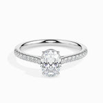 Olga Solitaire Pave Oval Setting-Dileti