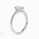 Olga Solitaire Pave Oval Setting-Dileti