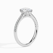 Olga Solitaire Pave Oval Setting-Dileti