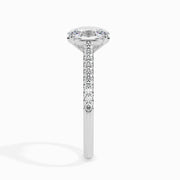 Olga Solitaire Pave Oval Setting-Dileti