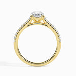 Olga Solitaire Pave Oval Ring-Dileti