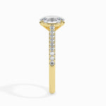 Olga Solitaire Pave Oval Ring-Dileti