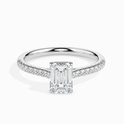 Daisy Solitaire Pave Radiant Setting-Dileti