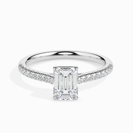 Daisy Solitaire Pave Radiant Setting-Dileti