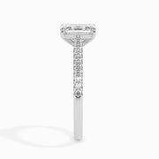 Daisy Solitaire Pave Radiant Setting-Dileti