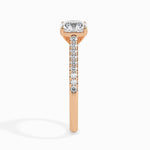 Alaia Solitaire Pave Asscher Ring-Dileti