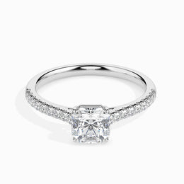 Alaia Solitaire Pave Asscher Setting-Dileti