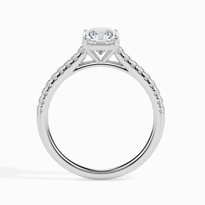 Alaia Solitaire Pave Asscher Ring