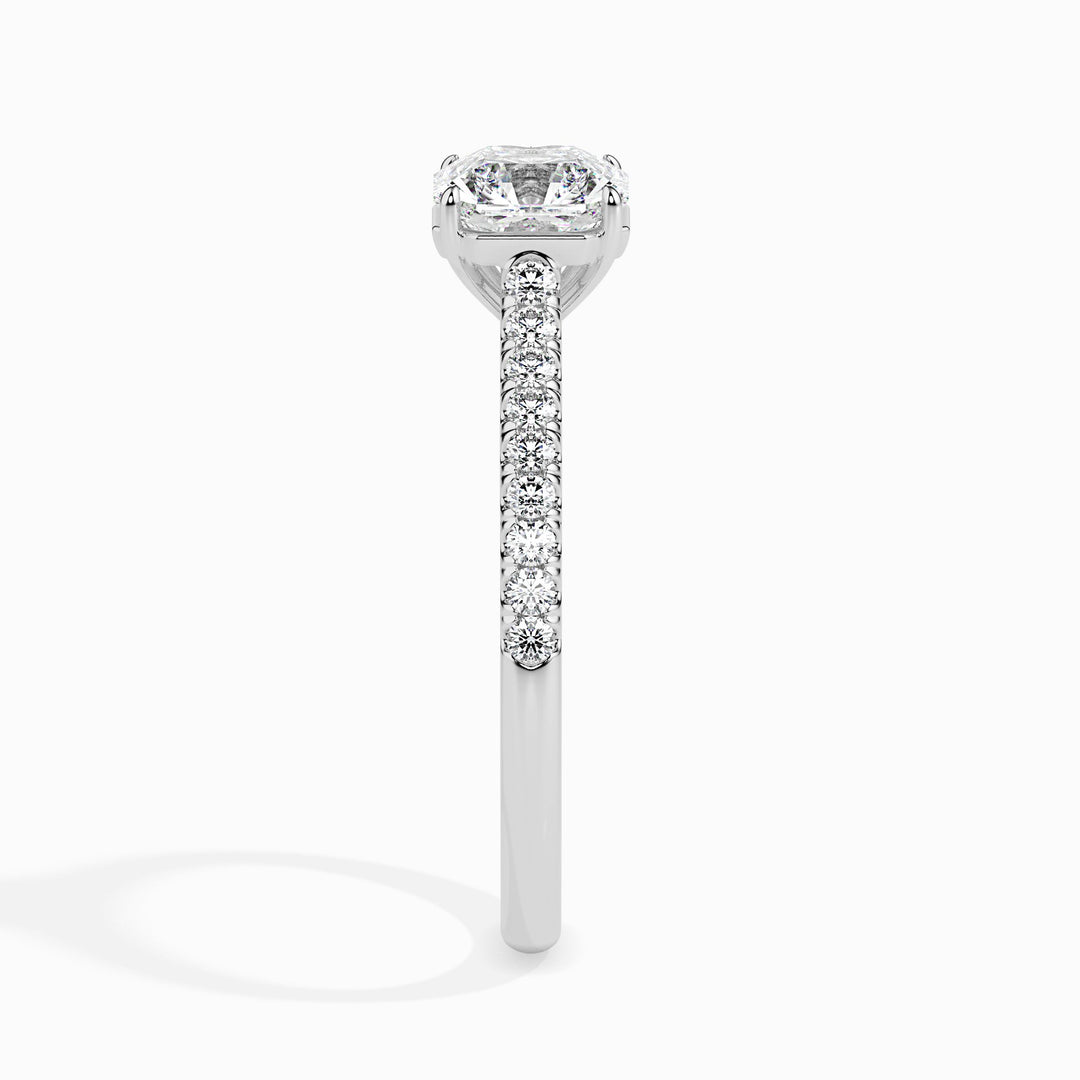 Alaia Solitaire Pave Asscher Ring