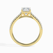 Alaia Solitaire Pave Asscher Ring-Dileti