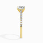 Alaia Solitaire Pave Asscher Ring-Dileti