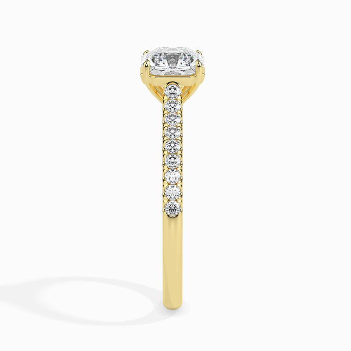 Alaia Solitaire Pave Asscher Ring