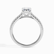 Hailey Solitaire Pave Radiant Ring-Dileti