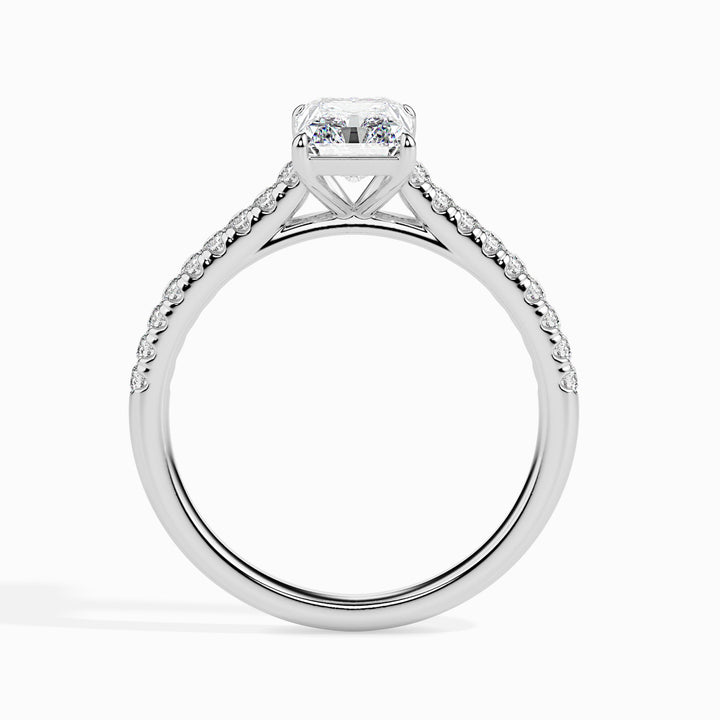 Hailey Solitaire Pave Radiant Ring