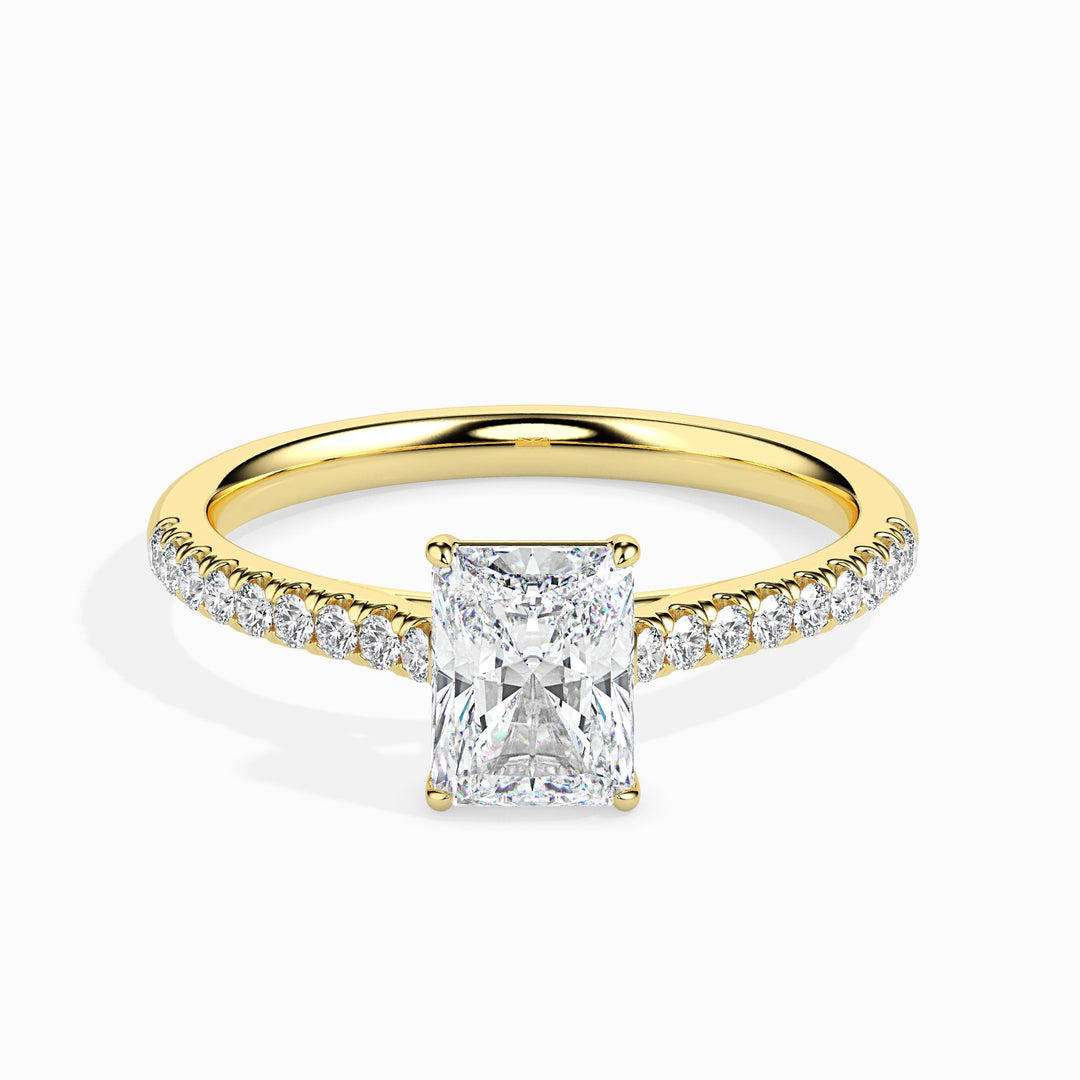 Hailey Solitaire Pave Radiant Setting