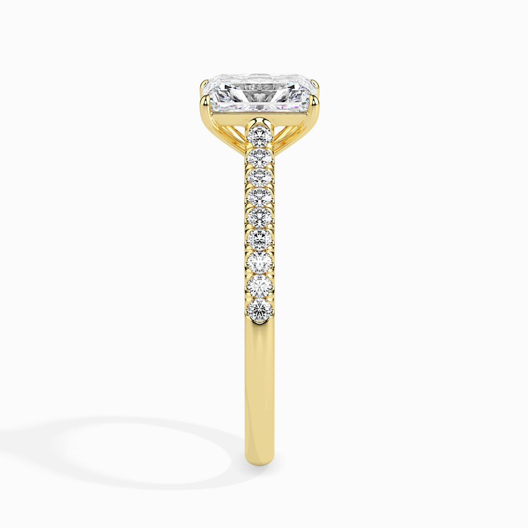 Hailey Solitaire Pave Radiant Setting