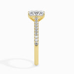 Hailey Solitaire Pave Radiant Ring-Dileti