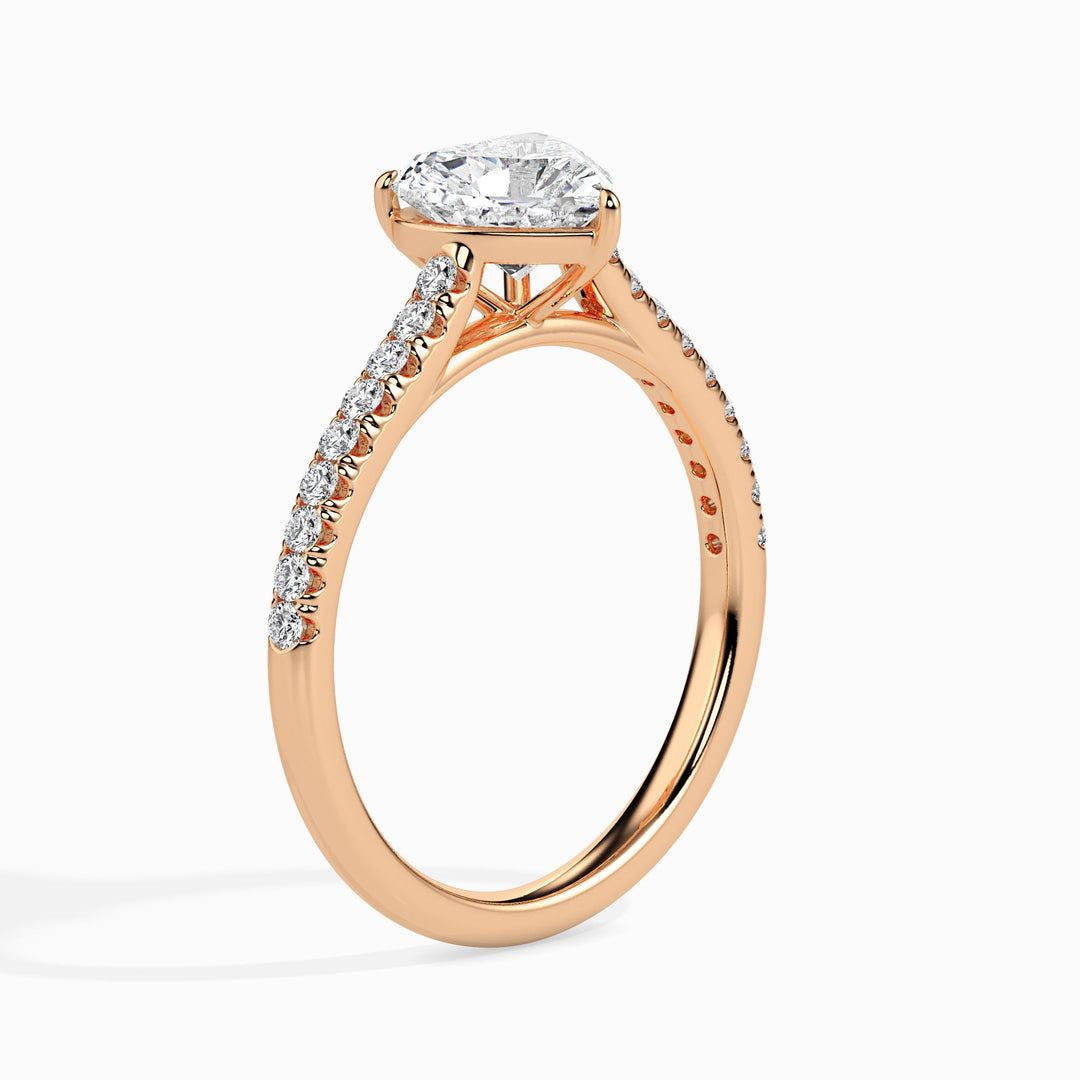 Penelope Solitaire Pave Heart Setting