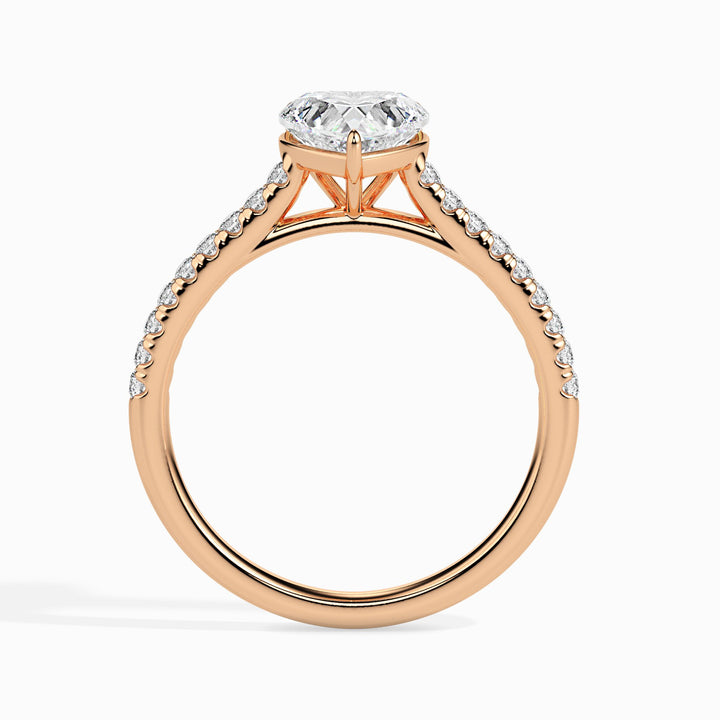 Penelope Solitaire Pave Heart Setting