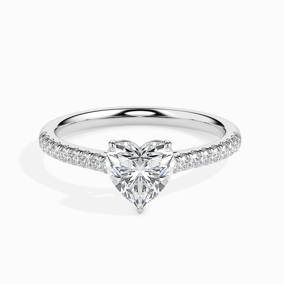 Penelope Solitaire Pave Heart Setting