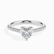 Penelope Solitaire Pave Heart Setting-Dileti