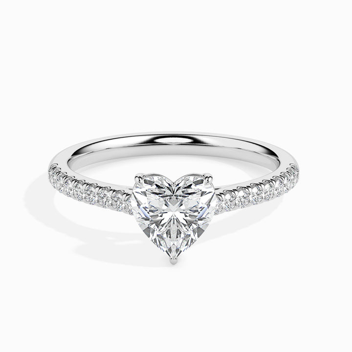 Penelope Solitaire Pave Heart Setting