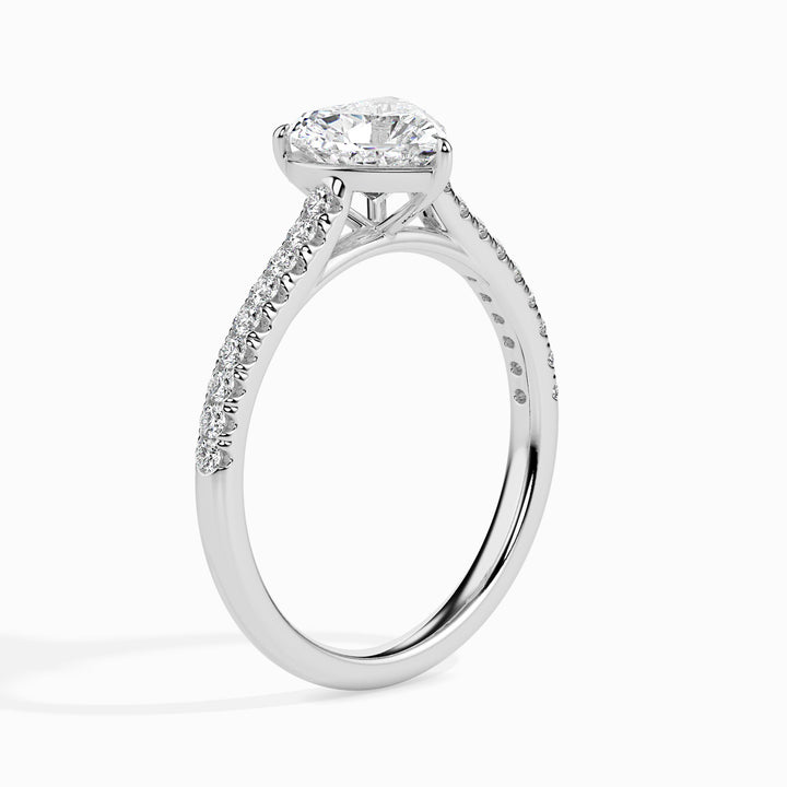 Penelope Solitaire Pave Heart Setting