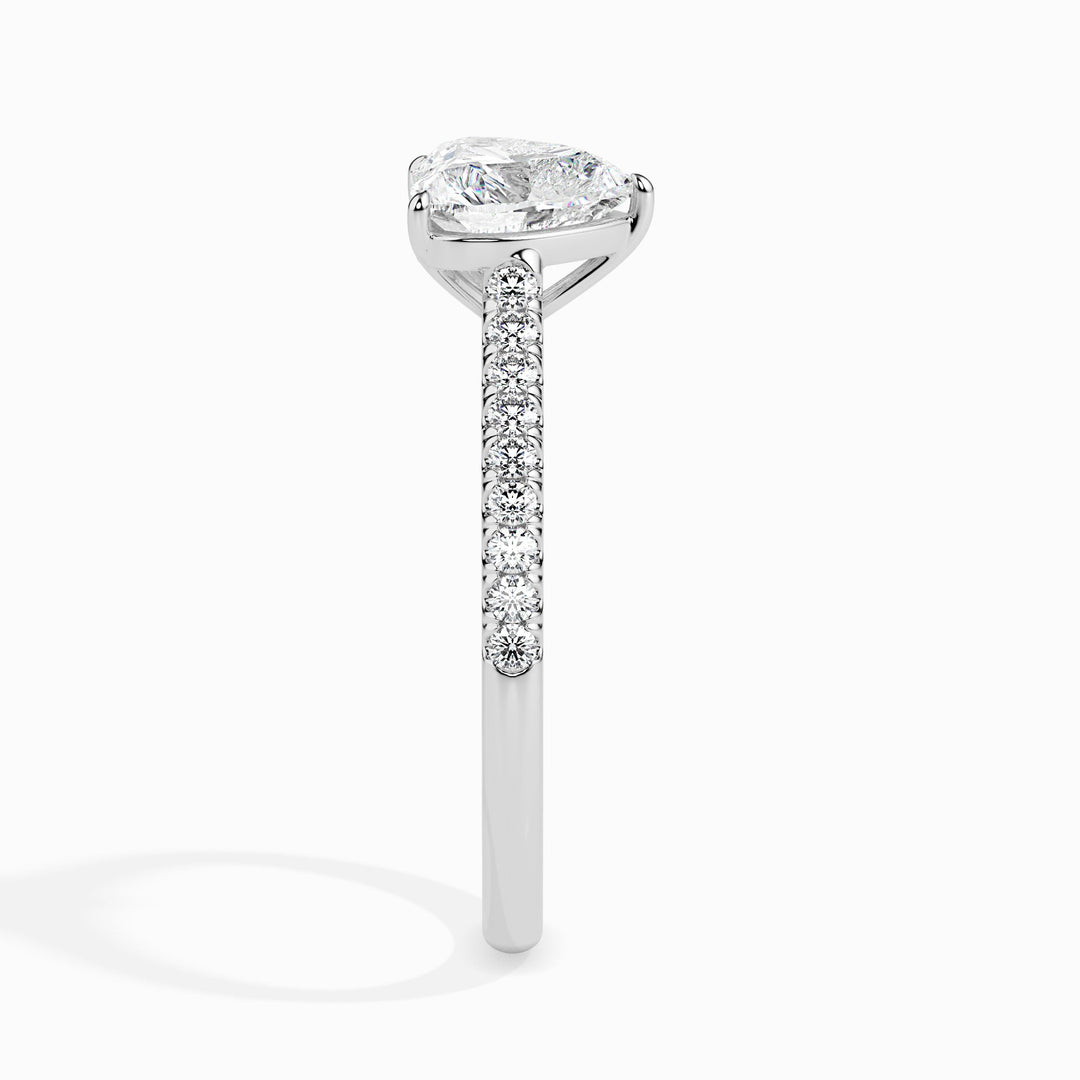 Penelope Solitaire Pave Heart Setting