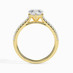 Penelope Solitaire Pave Heart Ring-Dileti