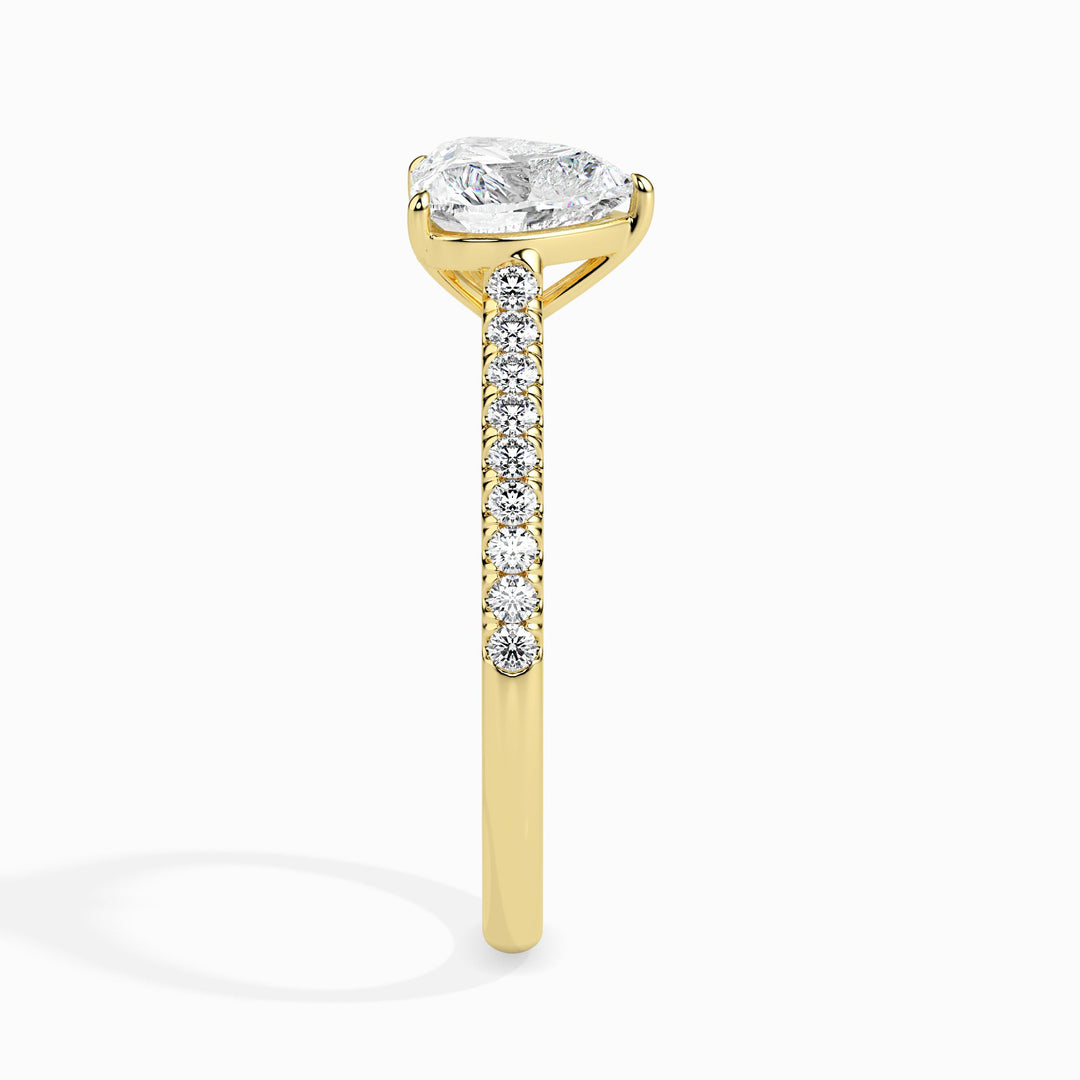 Penelope Solitaire Pave Heart Setting