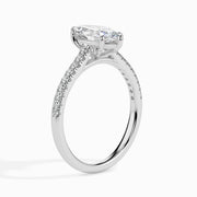 Mimi Solitaire Pave Marquise Ring-Dileti