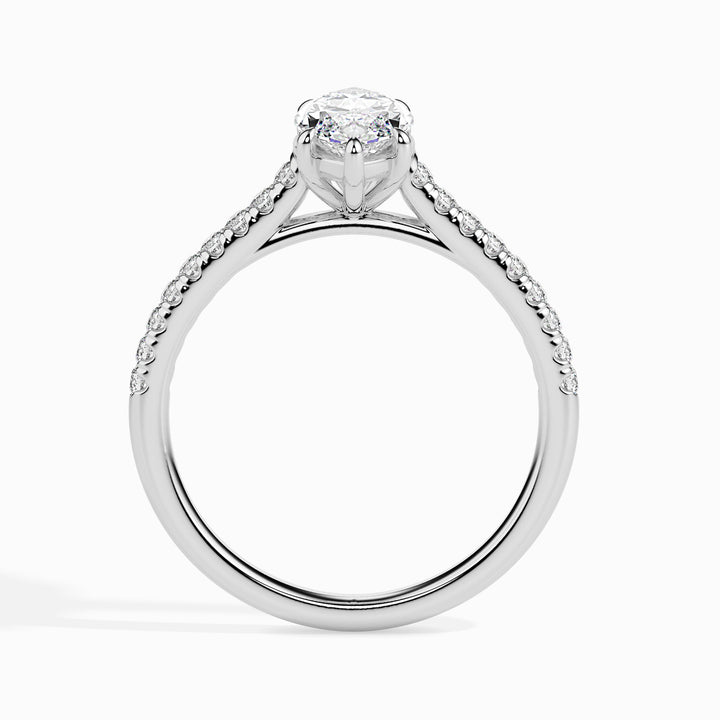 Mimi Solitaire Pave Marquise Ring