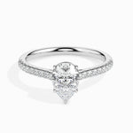 Philo Solitaire Pave Pear Setting-Dileti