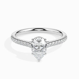 Philo Solitaire Pave Pear Setting-Dileti