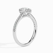 Philo Solitaire Pave Pear Setting-Dileti