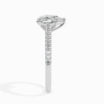Philo Solitaire Pave Pear Setting-Dileti