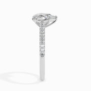 Philo Solitaire Pave Pear Setting-Dileti