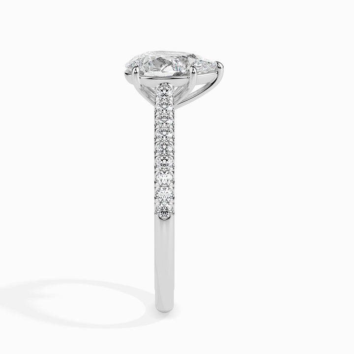 Philo Solitaire Pave Pear Setting