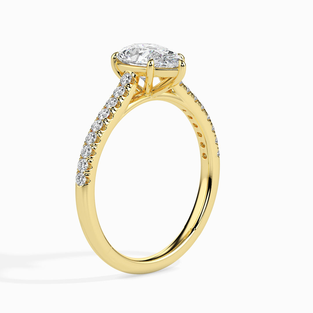 Philo Solitaire Pave Pear Setting