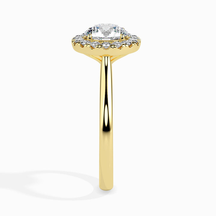 Patti Solitaire Halo Round Ring