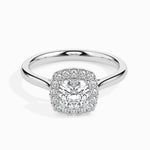 Prairie Solitaire Halo Cushion Setting-Dileti