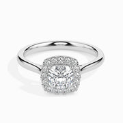Prairie Solitaire Halo Cushion Setting-Dileti