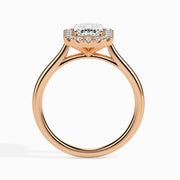 Lolita Solitaire Halo Emerald Ring-Dileti