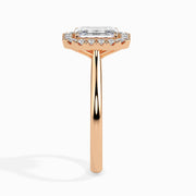 Lolita Solitaire Halo Emerald Ring-Dileti